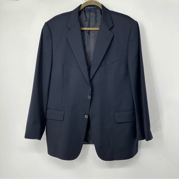 Joseph Abboud Loro Piana Wool 2 Button Blazer in Black Size 40R - Picture 1 of 11